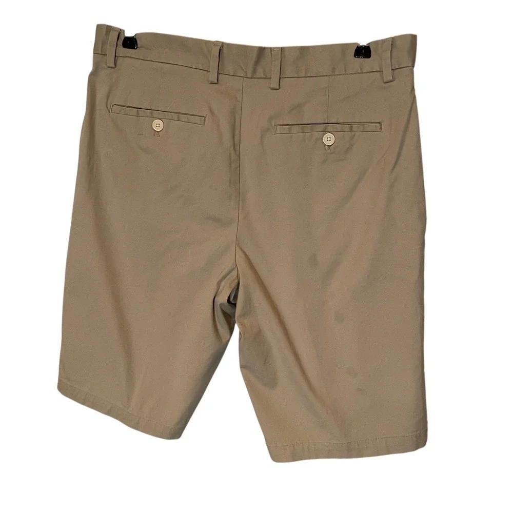Banana Republic Emerson Shorts Mens 33 Khaki Tan‎ Cotton Stretch Chino Preppy
